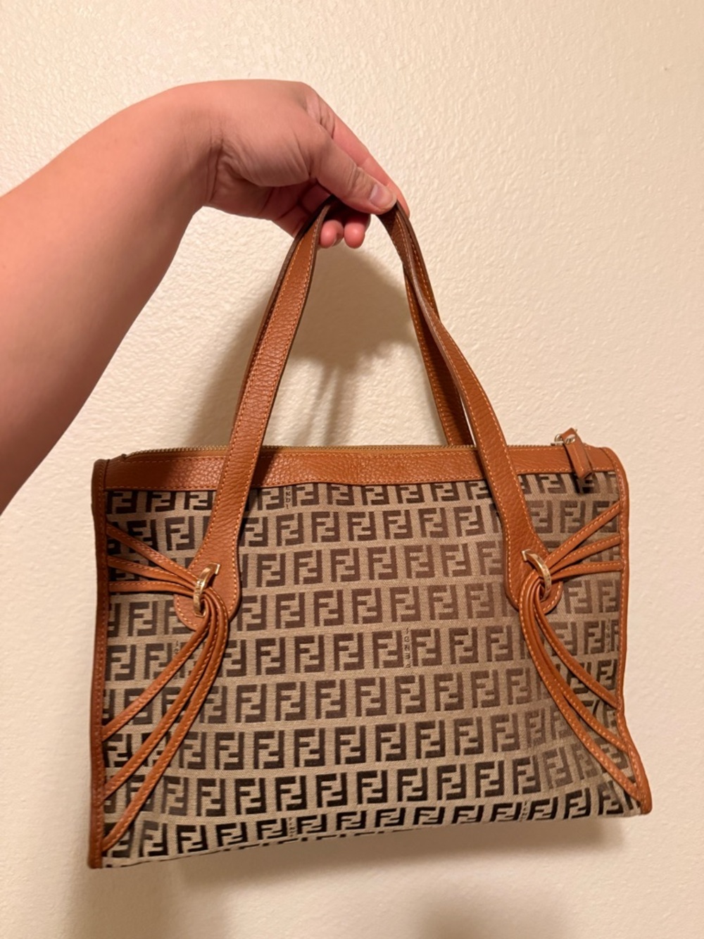 Fendi Zucchino Canvas Tote Bag